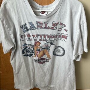 Harley-Davidson White Tee with Red Logo